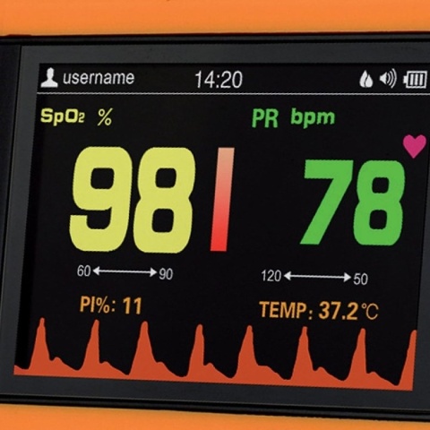 CREATIVE MEDICAL SP-20 Pulsoksymetr ze stacją dokującą, termometrem i sensorami