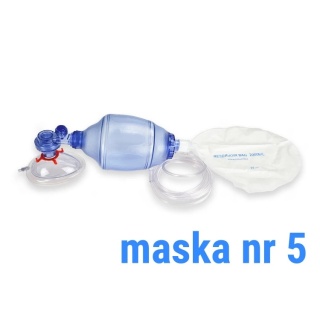 Resuscytator jednorazowy PCV dla dorosłych z maską nr 5 SINMED